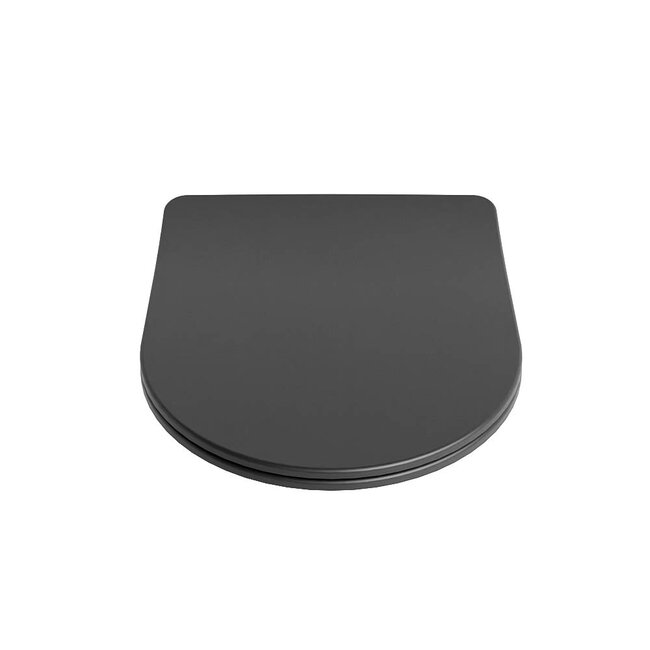 MONDIAZ LAVIE Toiletzitting met quick-release & softclose-Antraciet-Duroplast-Compact