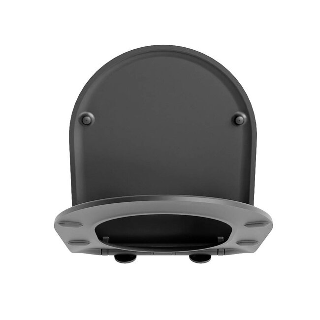 MONDIAZ LAVIE Toiletzitting met quick-release & softclose-Antraciet-Duroplast-Compact