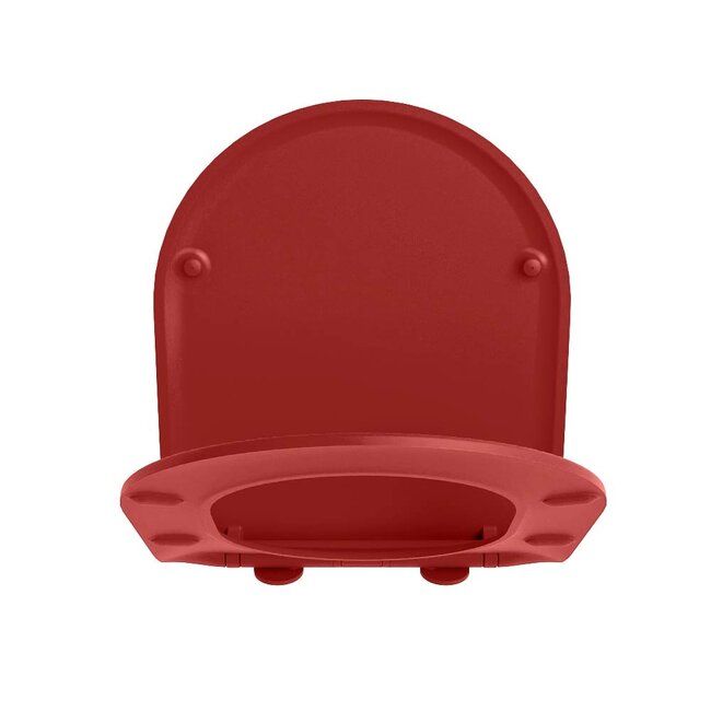 MONDIAZ LAVIE Toiletzitting met quick-release & softclose-Rood-Duroplast-Compact