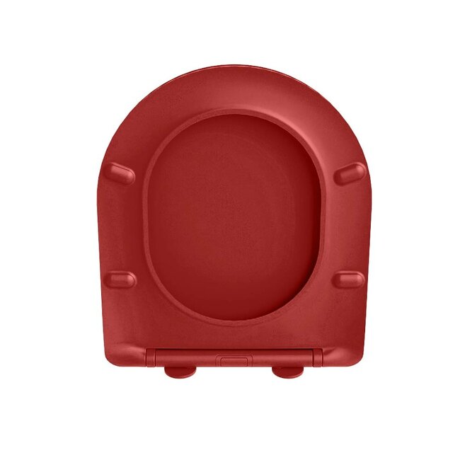 MONDIAZ LAVIE Toiletzitting met quick-release & softclose-Rood-Duroplast-Compact