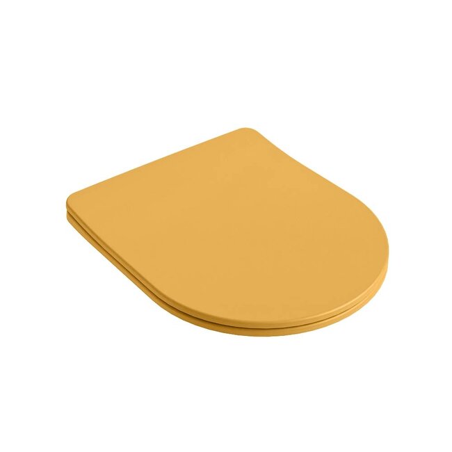 MONDIAZ LAVIE Toiletzitting met quick-release & softclose-Geel-Duroplast-Compact