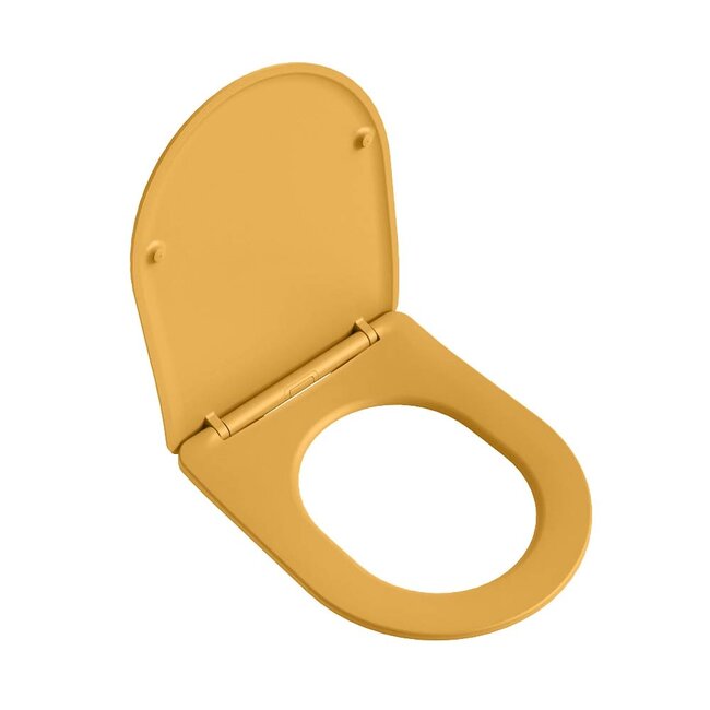 MONDIAZ LAVIE Toiletzitting met quick-release & softclose-Geel-Duroplast-Compact