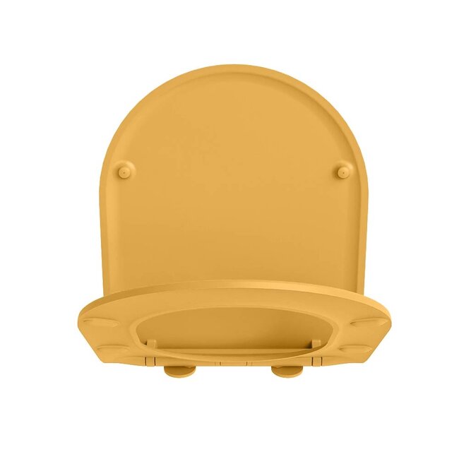 MONDIAZ LAVIE Toiletzitting met quick-release & softclose-Geel-Duroplast-Compact