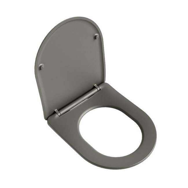 MONDIAZ LAVIE Toiletzitting met quick-release & softclose-Taupe-Duroplast-Compact