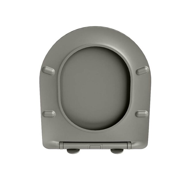 MONDIAZ LAVIE Toiletzitting met quick-release & softclose-Taupe-Duroplast-Compact