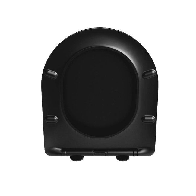 MONDIAZ LAVIE Toiletzitting met quick-release & softclose-Mat zwart-Duroplast-Compact