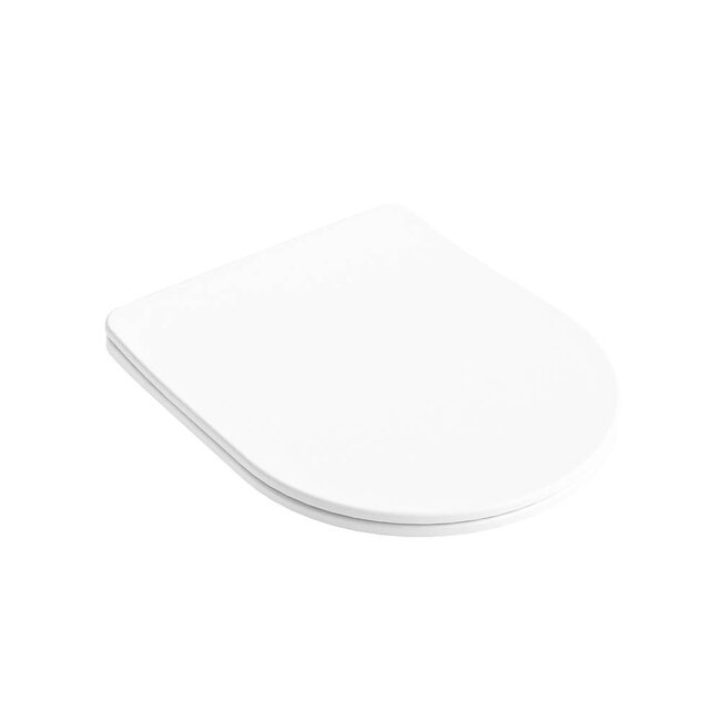 MONDIAZ LAVIE Toiletzitting met quick-release & softclose-Mat wit-Duroplast-Compact
