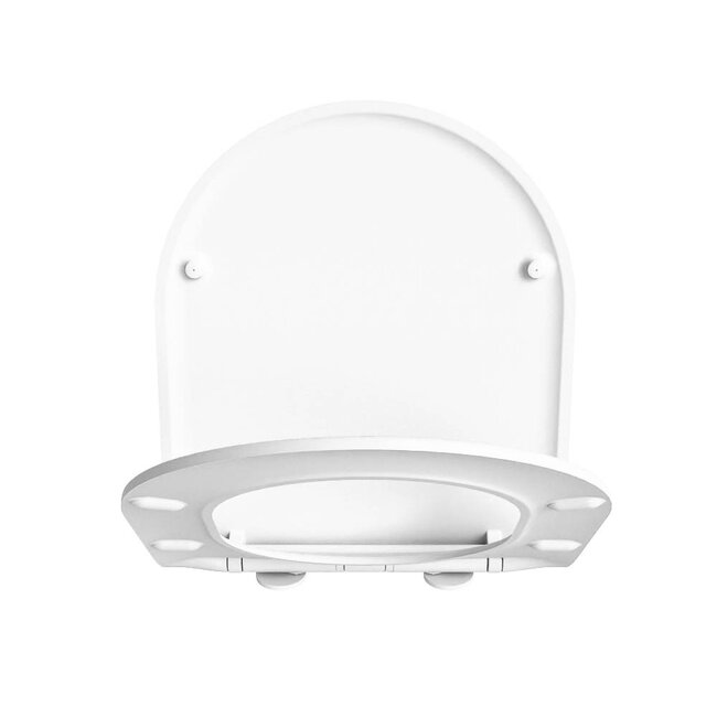 MONDIAZ LAVIE Toiletzitting met quick-release & softclose-Mat wit-Duroplast-Compact