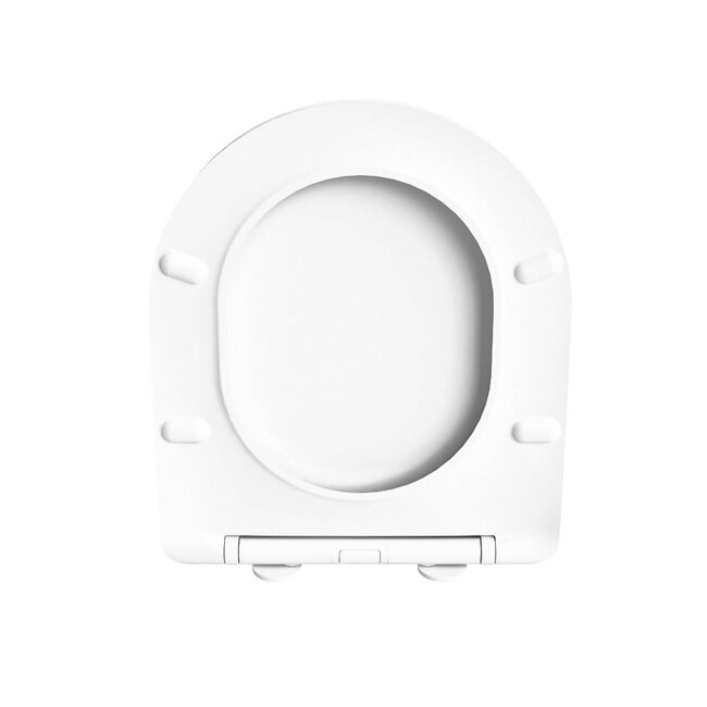 MONDIAZ LAVIE Toiletzitting met quick-release & softclose-Mat wit-Duroplast-Compact