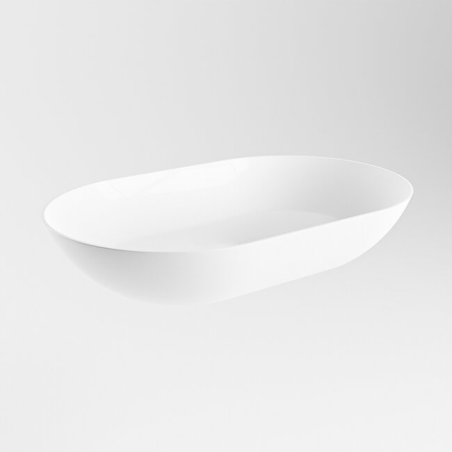 MONDIAZ ONNI Waskom ovaal 55 cm solid surface mat wit