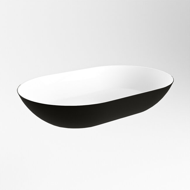 MONDIAZ ONNI Waskom ovaal 55 cm solid surface mat wit / urban