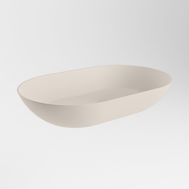 MONDIAZ ONNI Waskom 55 cm – Ovale Solid Surface Waskom in Crème