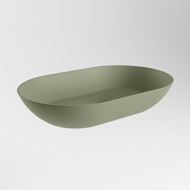MONDIAZ ONNI Waskom ovaal solid surface 55cm kleur Army / groen
