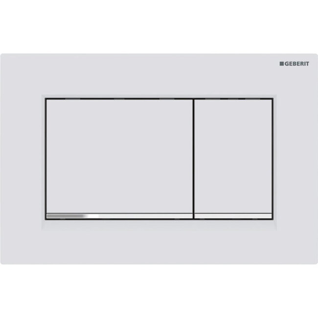 Geberit  Sigma20 bedieningsplaat - 2-toets spoeling - rechthoekige knoppen - matwit/easy-to-clean