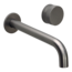 Como Mood 60 Plus Gun Metal Kraan wastafel, 21cm gebogen uitloop - inbouwkraan compleet