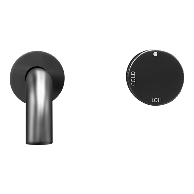 Como Mood 60 Inbouw wastafelkraan gunmetal – 10cm uitloop  -Ruimtewinnend inbouwkraan