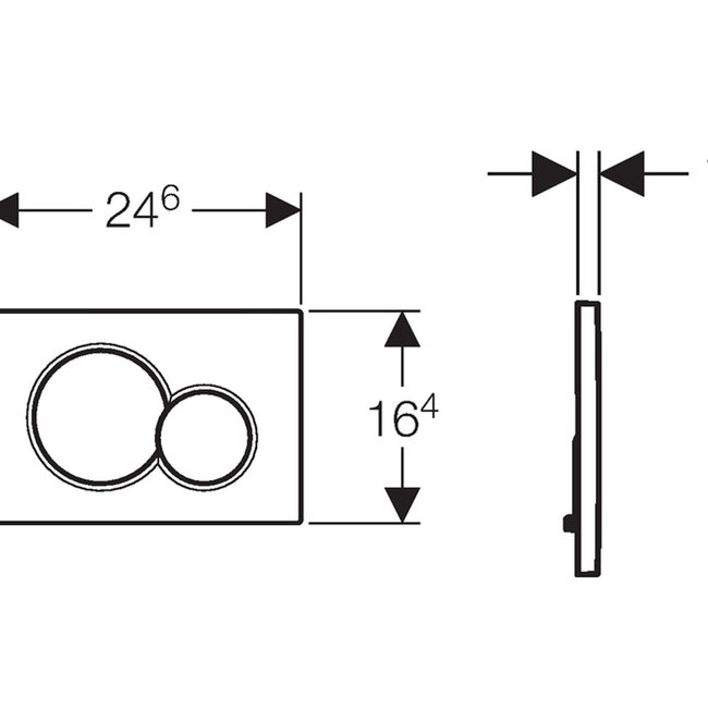 Geberit  Sigma01 bedieningsplaat rond voor UP320 inbouw frame -wit