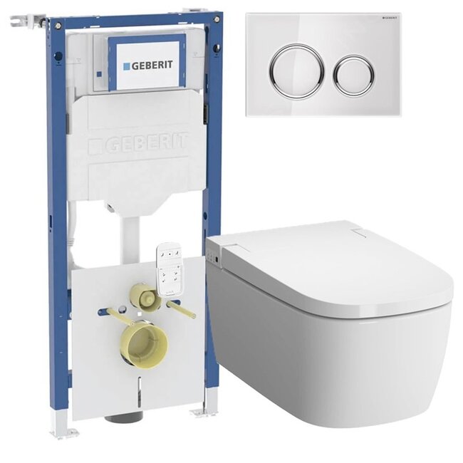Vitra  V-Care Comfrot 1.1 douche wc met Geberit UP320 & drukplaat Sigma 21 wit