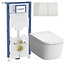 Vitra V-Care Comfrot 1.1 douche wc met Geberit UP320 & drukplaat Sigma 70 zandgrijs