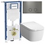 Vitra V-Care Comfrot 1.1 douche wc met Geberit UP320  inbouwreservoir met gun metal drukplaat