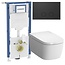 Vitra V-Care Comfrot 1.1 douche wc met Geberit UP320  inbouwreservoir en mat-zwart drukplaat