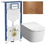 Vitra V-Care Comfrot 1.1 douche wc met Geberit UP320  inbouwreservoir met rose - koper