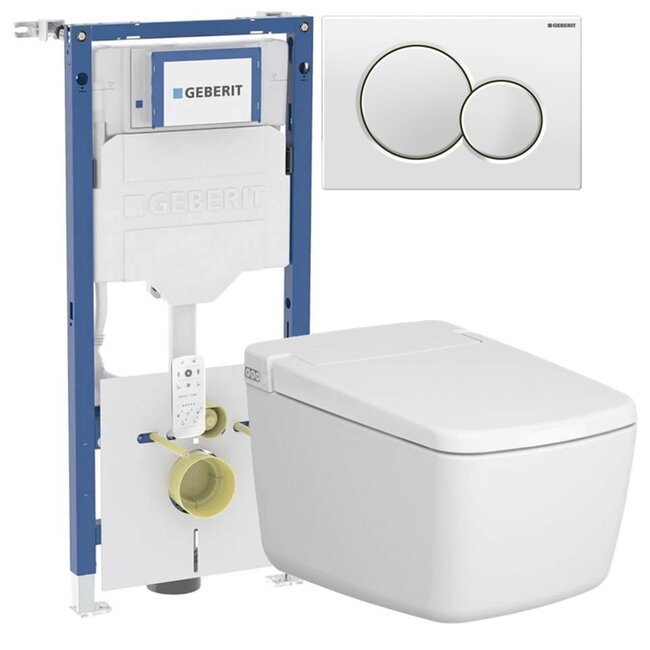 Vitra V-Care Japanse WC Prime met Geberit UP320 & drukplaat Sigma 01 - wit