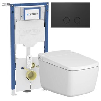 Vitra Prime japanse wc Geberit Up320 toiletset zwart