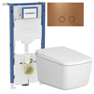 Vitra Prime japanse wc Geberit UP320 tolietset rose goud