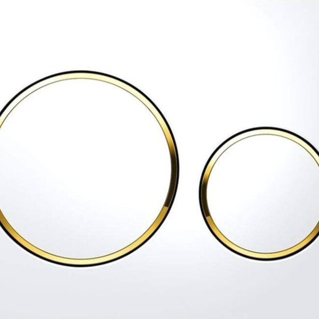 Geberit  UP320 toiletset - Sigma20 drukpaneel goud met VitrA compact rimless wandcloset