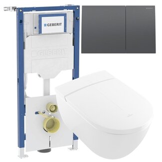 Villeroy & Boch viclean-i200 -Geberit douche wc sigma70- gunmetal