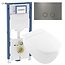 Villeroy & Boch ViClean-I 200 Douche-WC Set met Geberit UP320 en Como drukplaat-Gunmetal