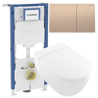 Villeroy & Boch viclean-i200 -Geberit douche wc sigma70- rosegoud