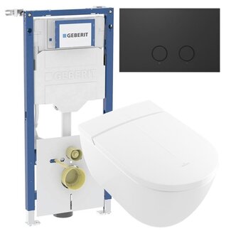 Villeroy & Boch viclean-i200 -Geberit douche wc -drukplaat zwart