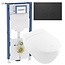 Villeroy & Boch ViClean-I 200 Douche-WC Set met Geberit UP320 en Como Mood drukplaat zwart