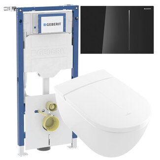Villeroy & Boch viclean-i200 -Geberit douche wc -sigma70 - zwart
