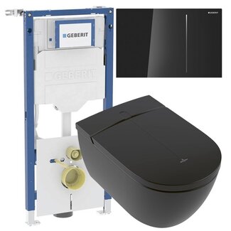 Villeroy & Boch viclean-i200  met Geberit Sigma70 douche-wc-zwart