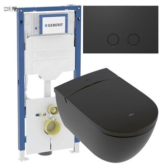 Villeroy & Boch viclean-i200-zwarte-douche-wc-up320-toilet-zwart