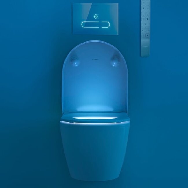 Duravit SensoWash Starck F Lite bidet pack compleet met wandcloset diepspoel rimless 37.8x57.5cm