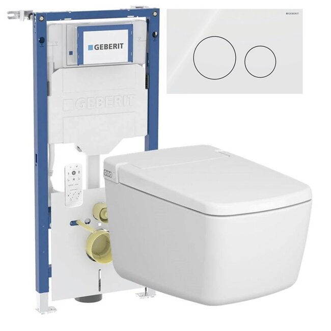 Vitra V Care Prime met Geberit UP320 Sigma40 drukplaat Rond-Wit