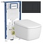 Vitra V Care Prime met Geberit UP320 Sigma40 drukplaat. Compleet douche WC- Zwart