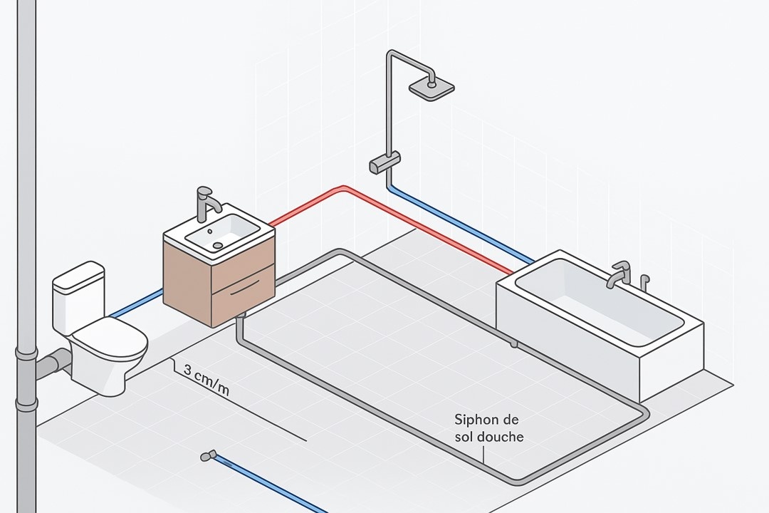 waterleidengen in de badkamer