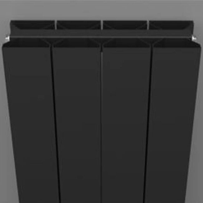 Thermrad Design Radiator 40 cm breed – Recht | Verticaal – Mat Zwart