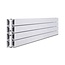 Verticale designradiator 40 cm breed - Recht  - Mat Wit