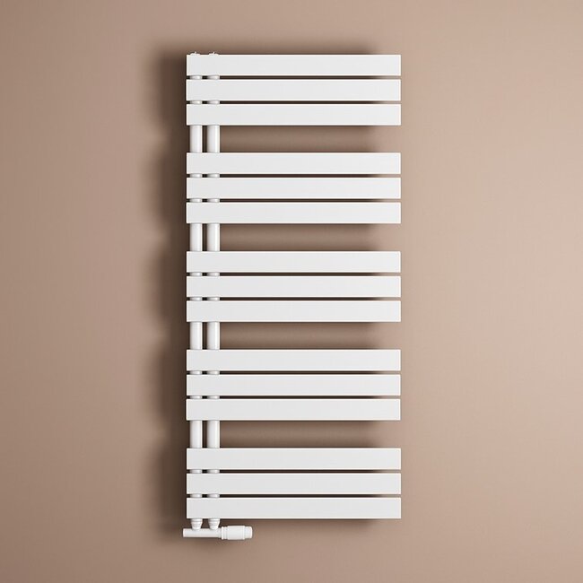 Sanitear Handoekradiator 60 x 132cm Mat Wit verticaal