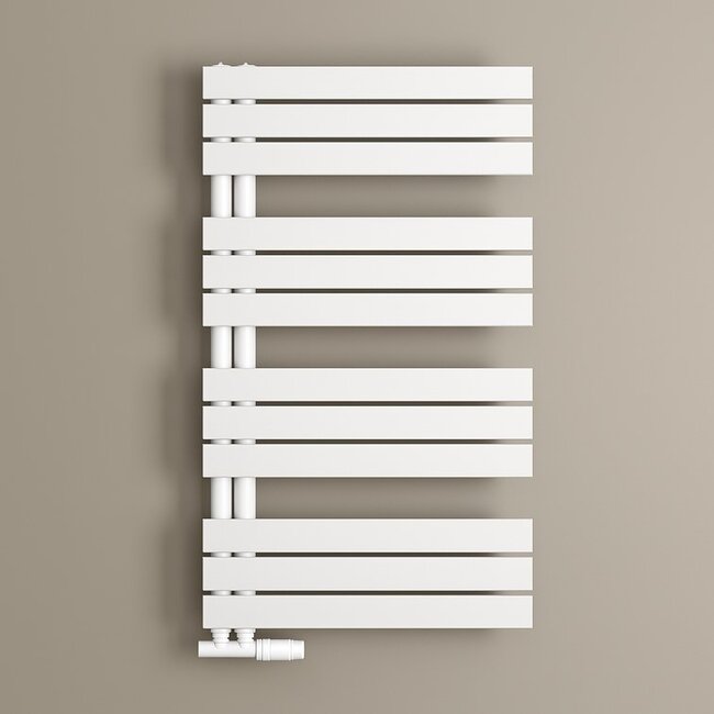 Sanitear Handoekradiator 60 x 104cm Mat Wit verticaal