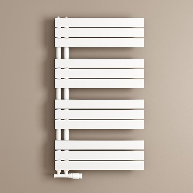 Sanitear Handoekradiator 50 x 104cm Mat Wit verticaal
