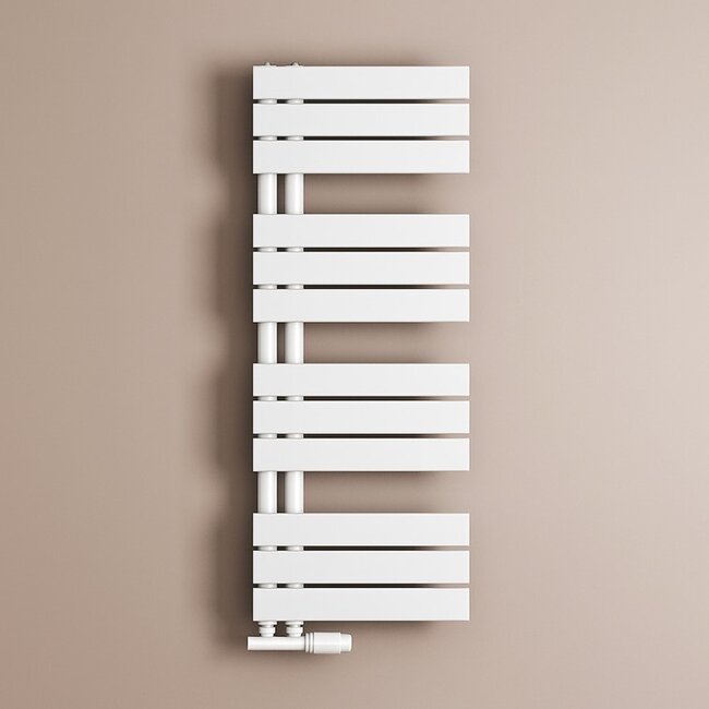 Sanitear Handoekradiator 40 x 104cm Mat Wit verticaal