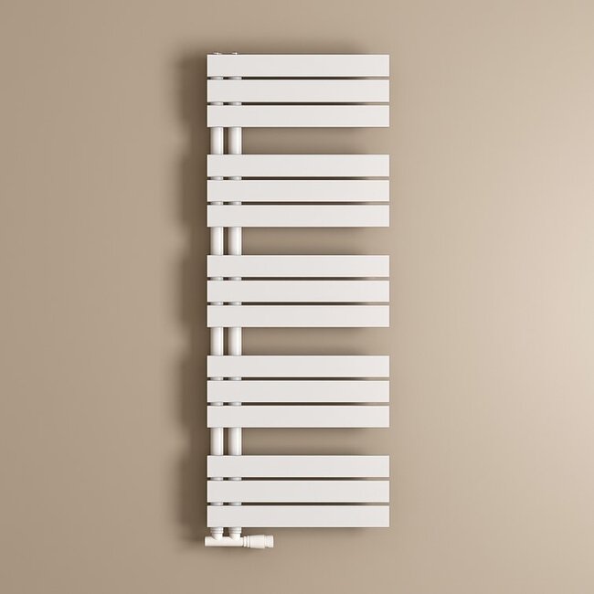 Sanitear Handoekradiator 50 x 132cm Mat Wit verticaal