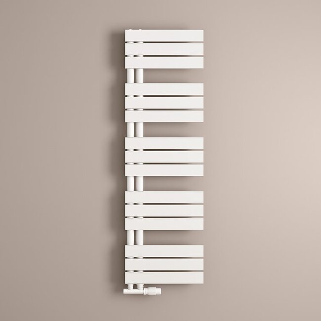 Sanitear Handoekradiator 40 x 132cm Mat Wit verticaal